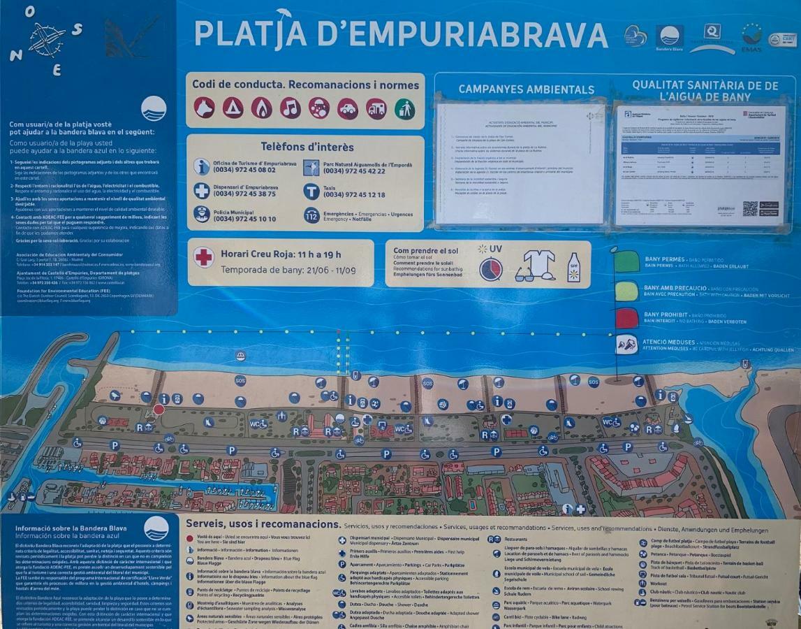 Apartamento 1ª Linea De Mar -Wifi- Aire Acondicionado Empuriabrava Extérieur photo